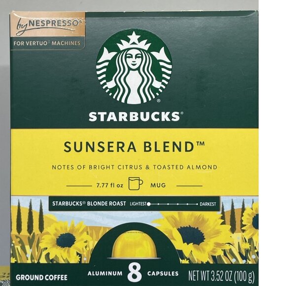 Nespresso Vertuo Starbucks Sunsera Blend Coffee 24 Capsules Lot of 3 Boxes - Picture 2 of 5
